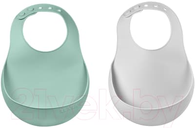 Набор нагрудников детских Beaba Lot 2 Bavoirs Sili Sgreen/Mist 913542