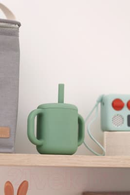 Поильник Beaba Tasse Paille Silicone S Green 913573 8
