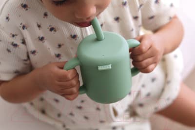 Поильник Beaba Tasse Paille Silicone S Green 913573 7