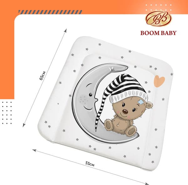 Пеленальный матрас Boom Baby Мишка на луне 65x55 / BB/ПН-08 5