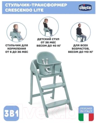 Стульчик для кормления Chicco Crescendo Lite 9