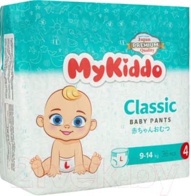 Подгузники-трусики детские MyKiddo Classic L 9-14кг