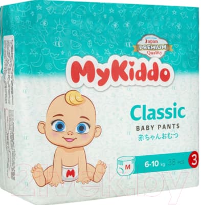 Подгузники-трусики детские MyKiddo Classic M 6-10кг