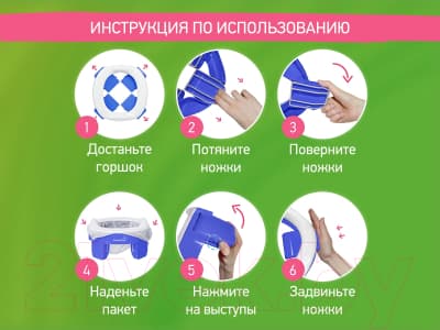 Дорожный горшок ROXY-KIDS HandyPotty / HP-255DBG 7