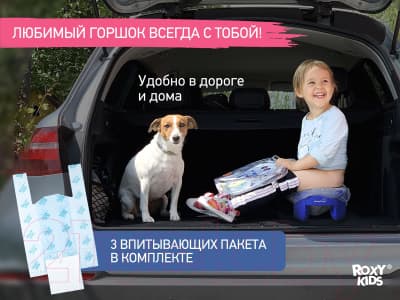 Дорожный горшок ROXY-KIDS HandyPotty / HP-255DBG 4