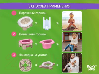 Дорожный горшок ROXY-KIDS HandyPotty / HP-255BP 5
