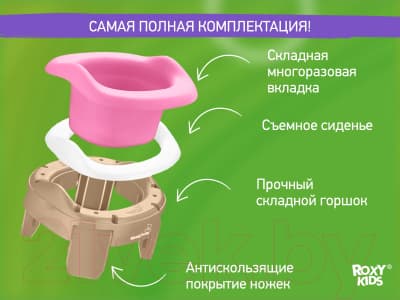 Дорожный горшок ROXY-KIDS HandyPotty / HP-255BP 6