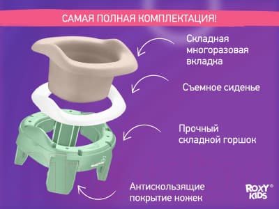 Дорожный горшок ROXY-KIDS HandyPotty / HP-255OB 7