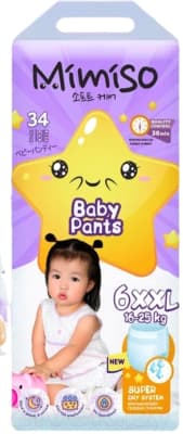 Подгузники-трусики детские Mimiso 6 XXL 16-25кг