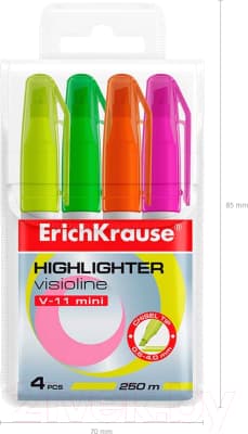 Набор маркеров Erich Krause Visioline V-11 Mini Neon / 56904 5
