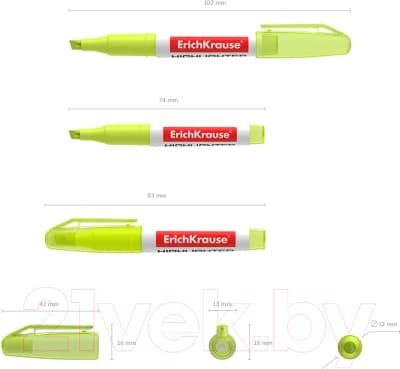 Набор маркеров Erich Krause Visioline V-11 Mini Neon / 56904 4