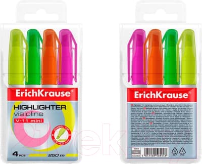 Набор маркеров Erich Krause Visioline V-11 Mini Neon / 56904 3