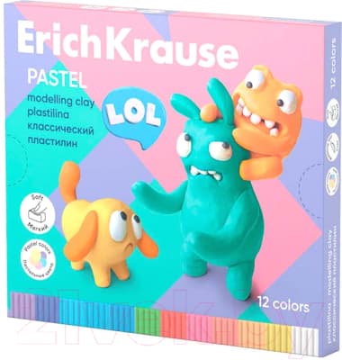 Пластилин Erich Krause Jolly Friends Pastel / 61352