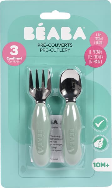 Набор столовых приборов для кормления Beaba Lot 2 Pre-Couverts S Green 913580 2