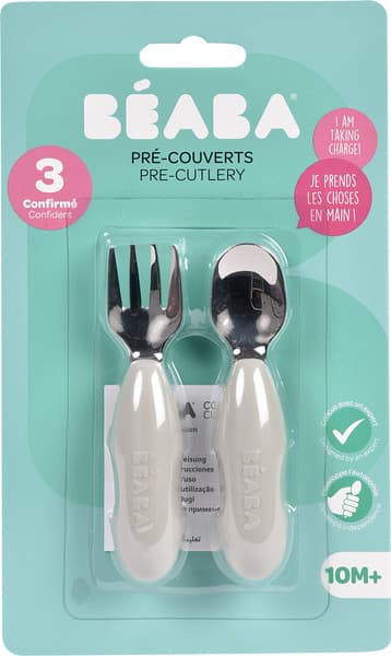 Набор столовых приборов для кормления Beaba Lot 2 Pre-Couverts Grey 913581 2