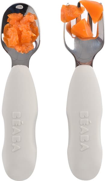 Набор столовых приборов для кормления Beaba Lot 2 Pre-Couverts Grey 913581 3