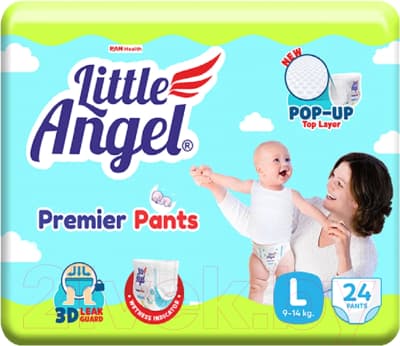 Подгузники-трусики детские Little Angel Baby Diaper Pants Premier Large