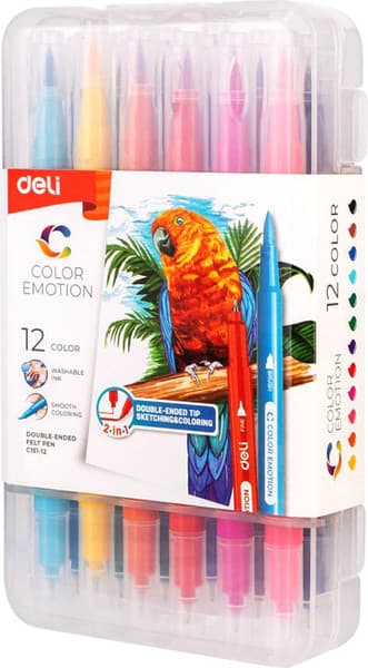 Фломастеры Deli Color Emotion / C151-12
