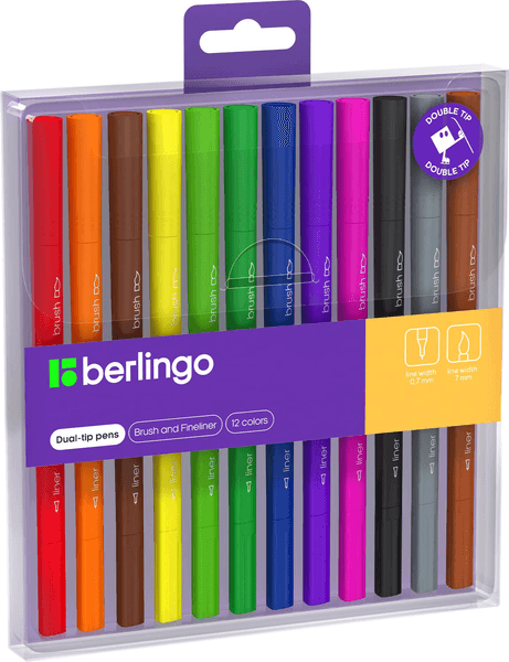 Фломастеры Berlingo Brush&Fineliner / BP_00112