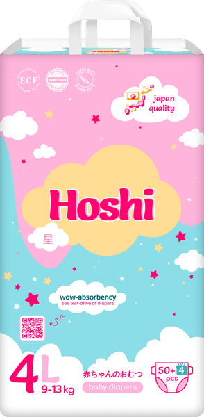 Подгузники детские Hoshi Baby Diapers L