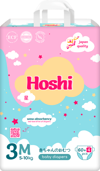 Подгузники детские Hoshi Baby Diapers M