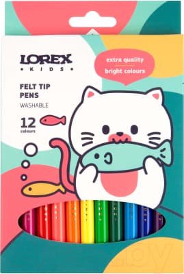 Фломастеры Lorex Kids / LXKFPCL-12