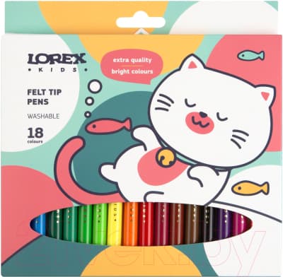Фломастеры Lorex Kids / LXKFPCL-18