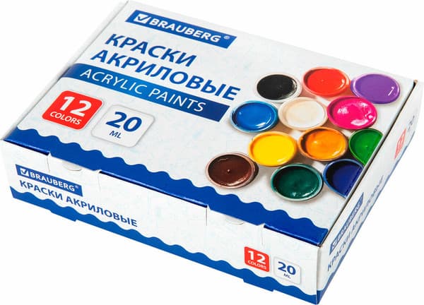 Акриловые краски Brauberg 192564