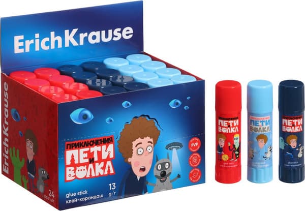 Клей-карандаш Erich Krause EasyStick Приключения Пети и Волка / 60501 6