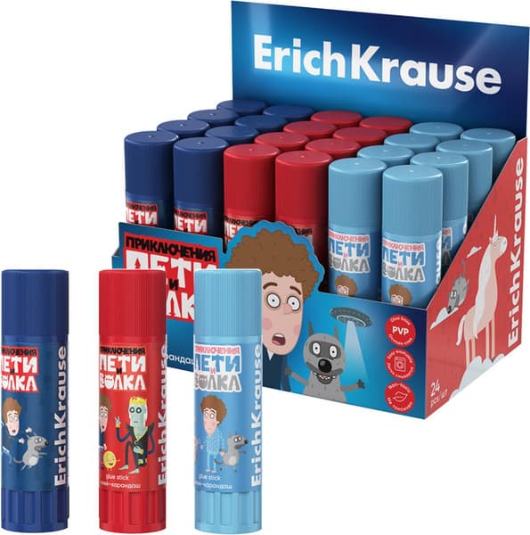 Клей-карандаш Erich Krause EasyStick Приключения Пети и Волка / 60501 5