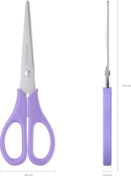 Ножницы канцелярские Erich Krause EasyCut Pastel / 60875 6