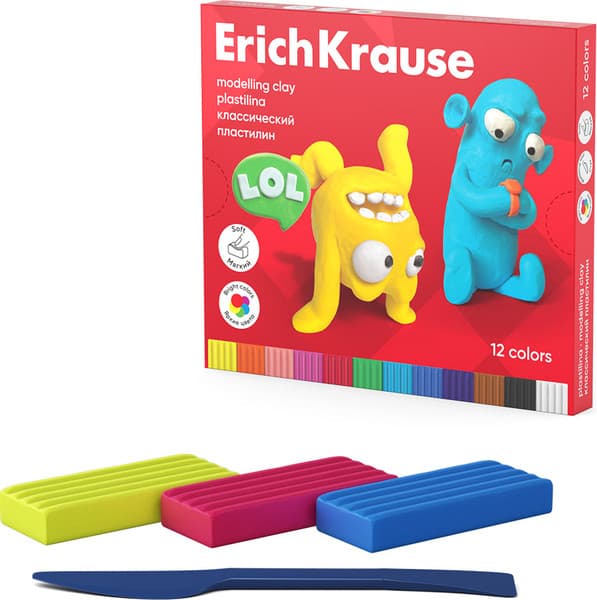 Пластилин Erich Krause Jolly Friends / 61347 2
