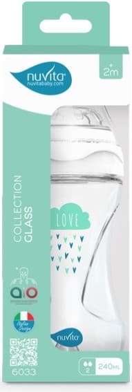 Бутылочка для кормления Nuvita Антиколиковая Glass Collection 6033 / NU-ALMB1041 2