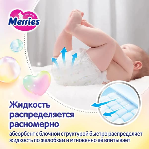 Подгузники детские Merries XL 7
