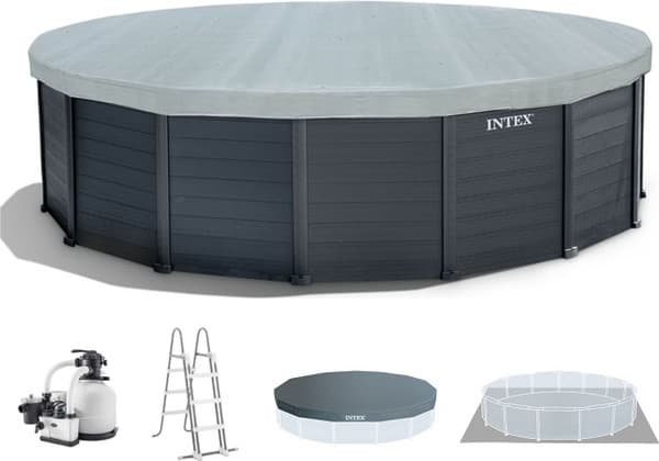 Каркасный бассейн Intex Graphite Gray Panel / 26384 2
