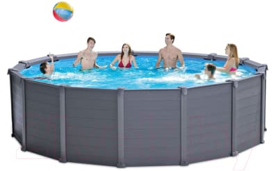 Каркасный бассейн Intex Graphite Gray Panel / 26384 6