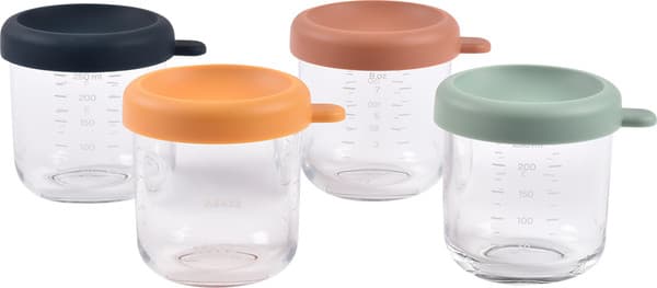 Набор контейнеров для детского питания Beaba Sunrise Color Mix Coff 4 Port Verre 914009