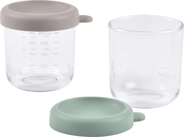 Набор контейнеров для детского питания Beaba Sage Green/Gazelle Lot 2 Portions Verre 914011 2