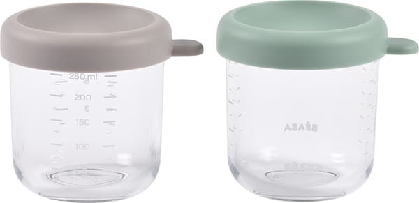 Набор контейнеров для детского питания Beaba Sage Green/Gazelle Lot 2 Portions Verre 914011