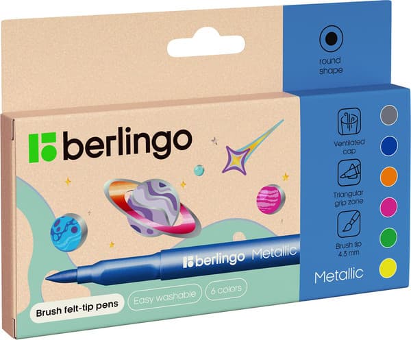 Фломастеры Berlingo Metallic / WP_06006
