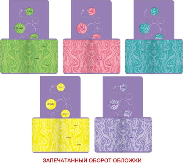 Тетрадь Listoff Total Lilac. Bubbles / ТКФ487937 5