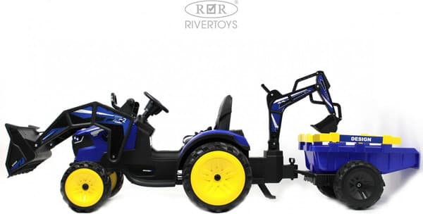 Детский автомобиль RiverToys Экскаватор-погрузчик / A777MP 7
