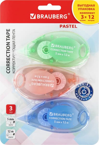 Корректор для текста Brauberg Pastel / 271252 7