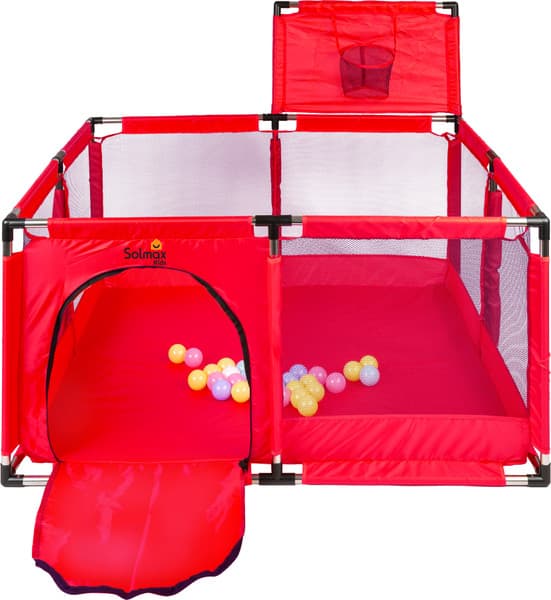 Игровой манеж Solmax&Kids С шариками и баскетбольным кольцом / ZV97039 5