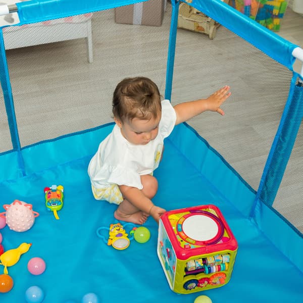 Игровой манеж Solmax&Kids С шариками и баскетбольным кольцом / ZV97040 9