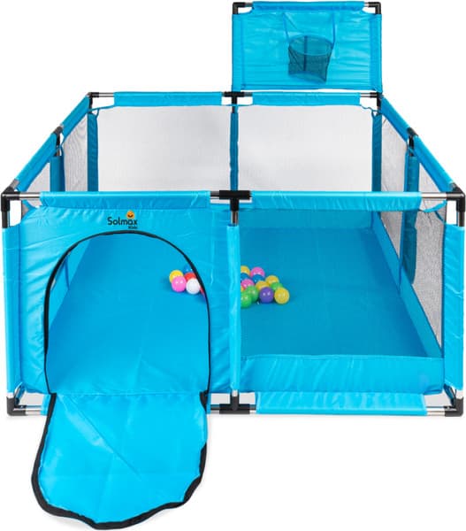 Игровой манеж Solmax&Kids С шариками и баскетбольным кольцом / ZV97040 7
