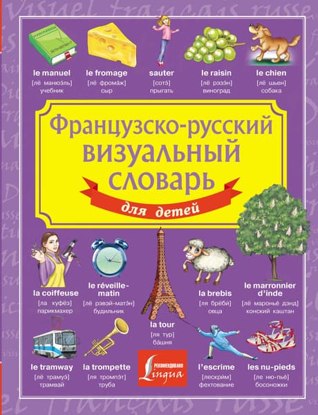 Словарь АСТ Французско-русский визуальный словарь для детей, твердая обложка