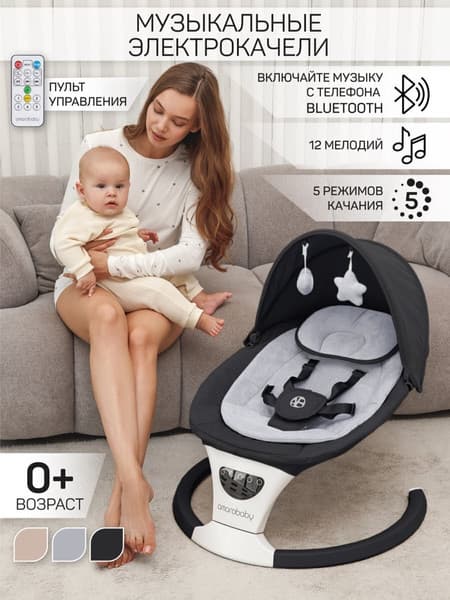 Детский шезлонг Amarobaby Teddy Swing / AB24-22TED/09 9