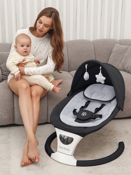 Детский шезлонг Amarobaby Teddy Swing / AB24-22TED/09 7