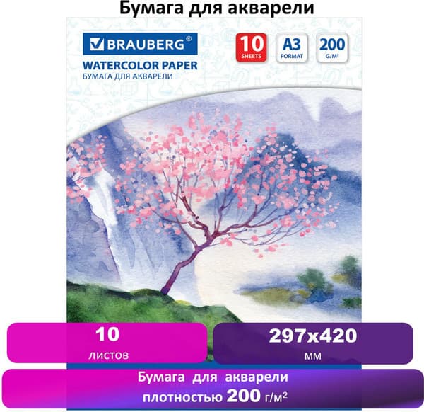 Набор бумаги для рисования Brauberg Сакура / 125224 2